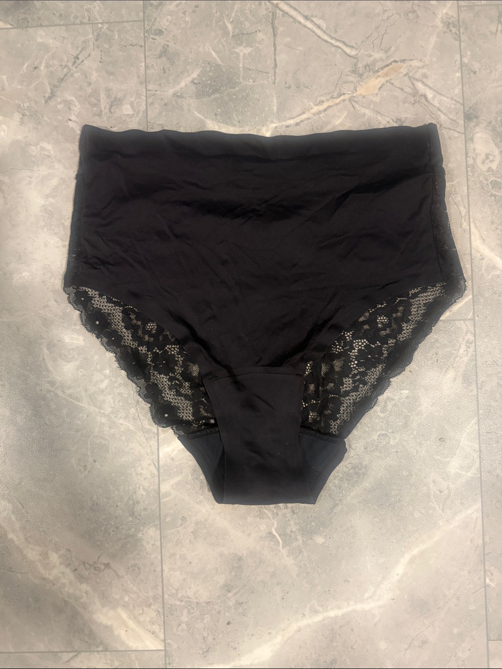 3/$21. knix Black High-Waist Lace-Trim Panty